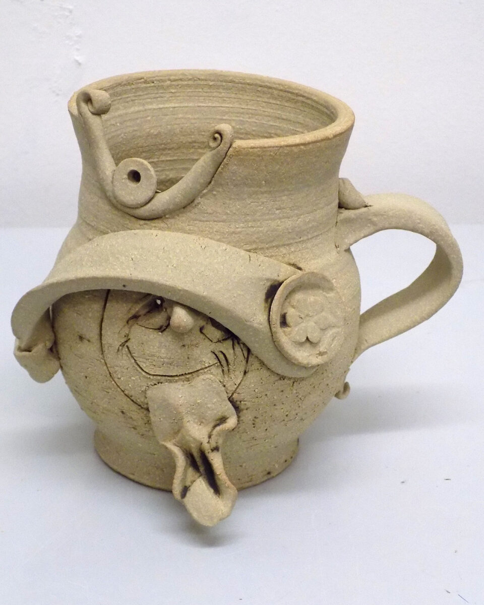 Original Stoneware sculpture of peasant character by renowned artist Stewart Taylor